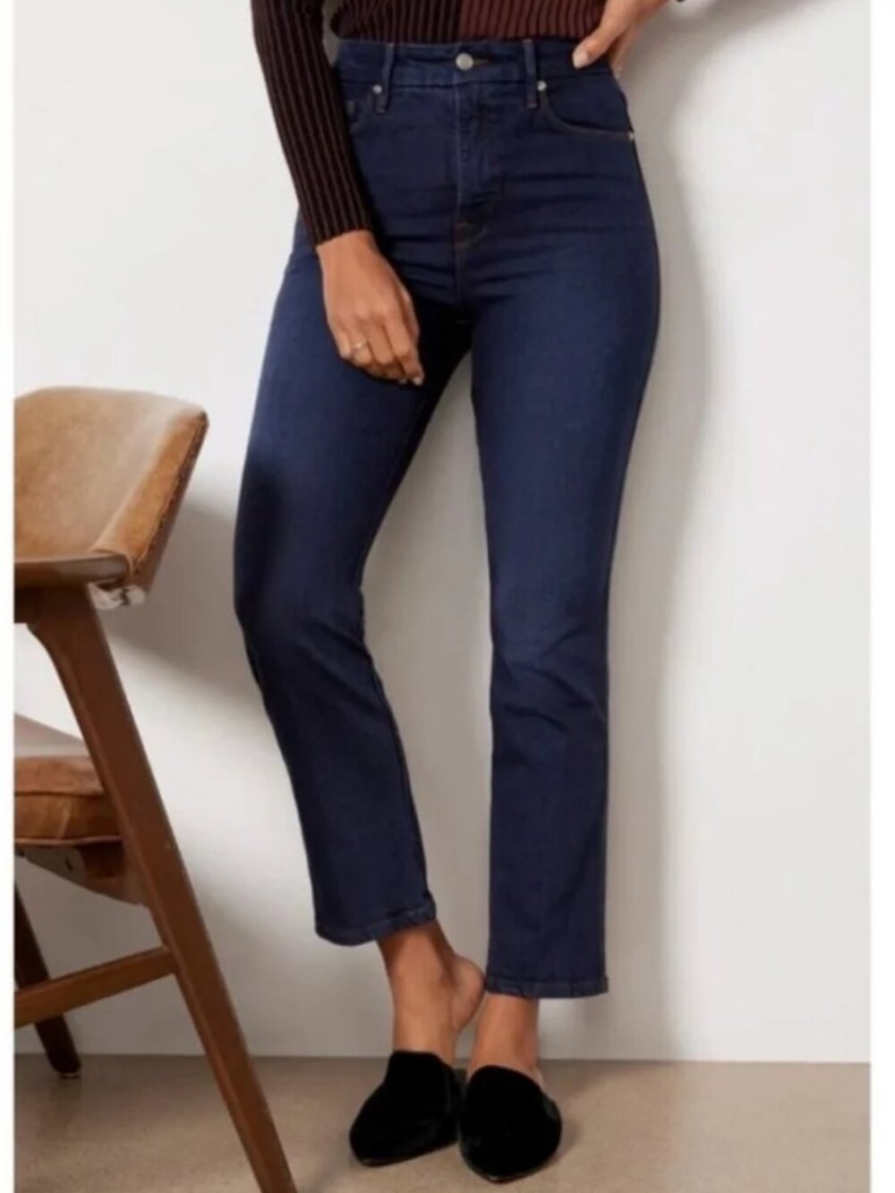 Good American Good Curve Straight Jeans Size 14 / 32 Super High Rise GCST220T